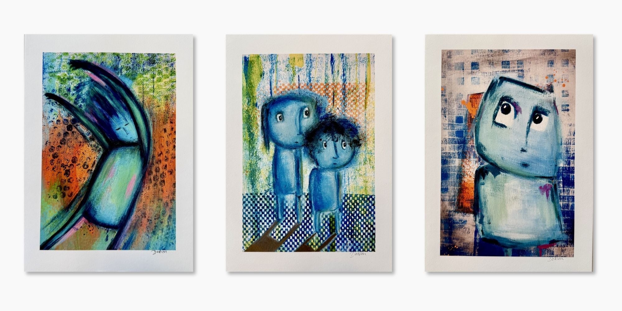 set van 3 art prints