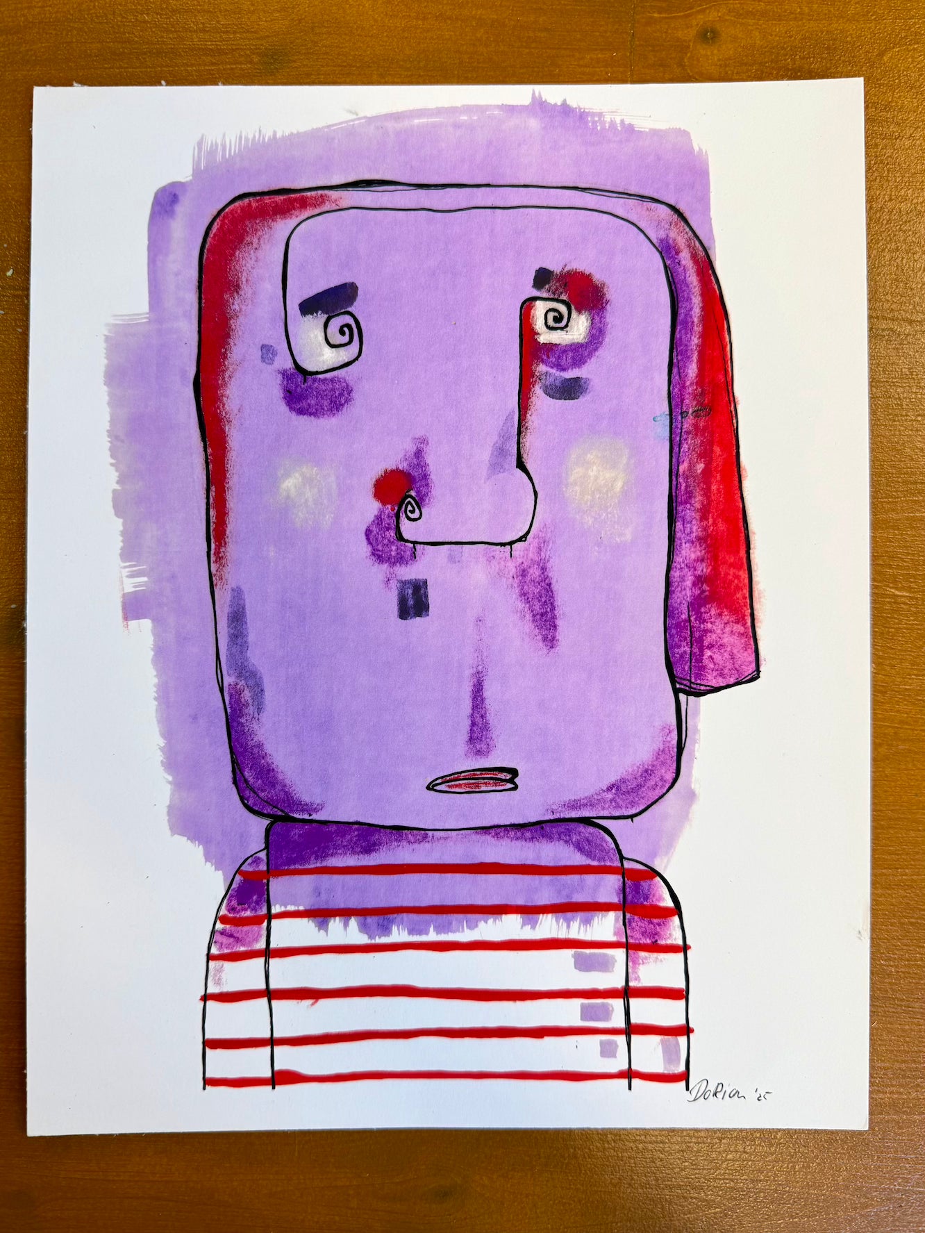 titel: A Head Full (print in vintage lijst)