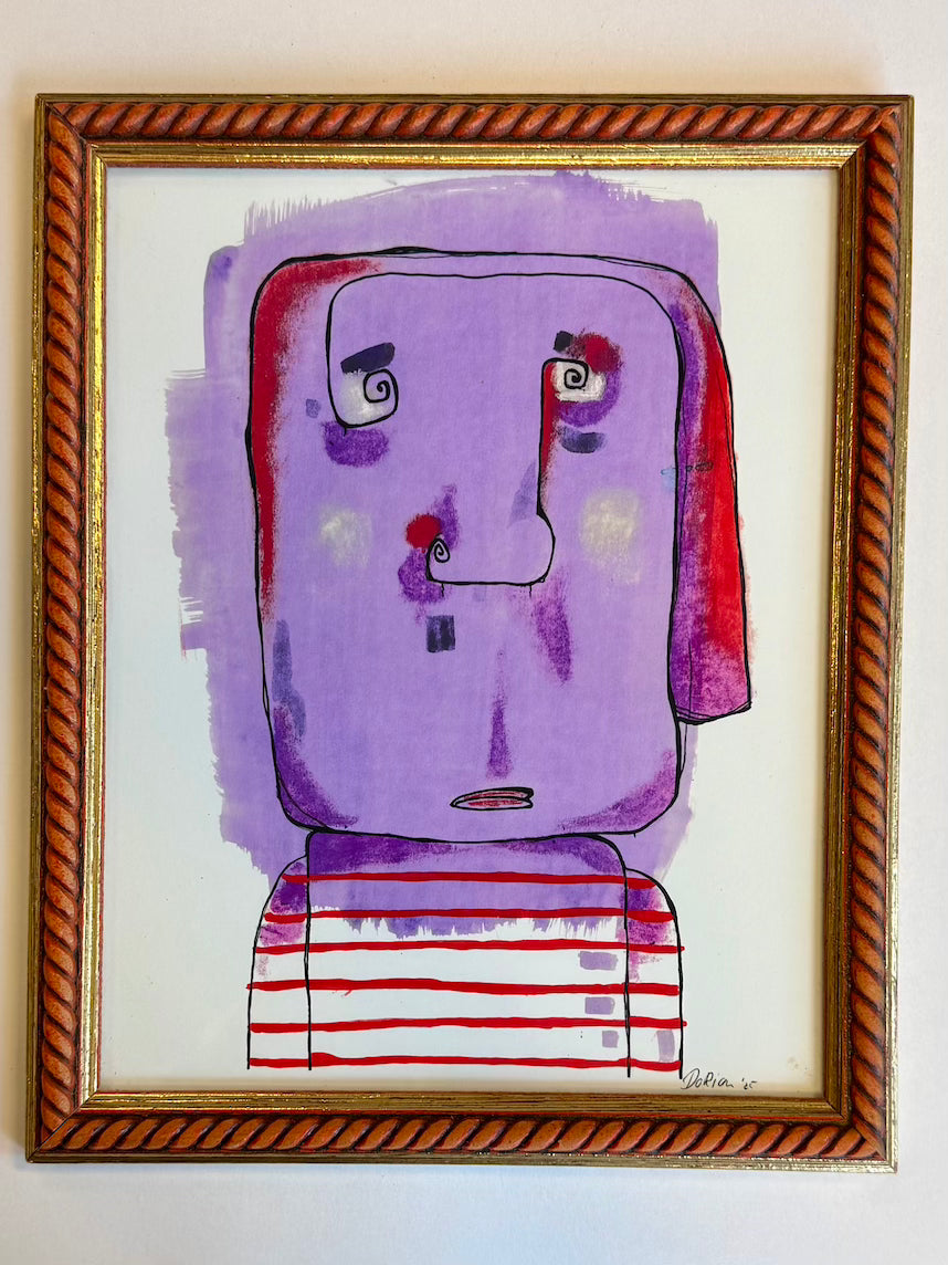 titel: A Head Full (print in vintage lijst)